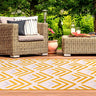 Chevron Garden Patio Picnic Travel Summer Breeze Indoor Outdoor Polypropylene Geometric Rug - Small 100x150 cm (3'4"x4'11")