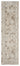 550AC Cream Beige Traditional Vintage Textured Bordered Hallway Runner Rug