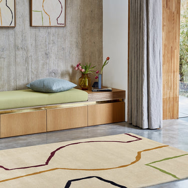 Asiatic London Reef Linear RF22 Multicolour Handmade Wool Abstract Rug