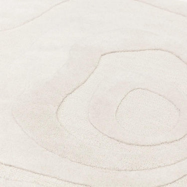 Olsen Surge Bohemian Hand Tufted Rug New Zeland Wool Rug in Cream White 150 x 150 cm
