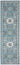 Ankara Vintage Traditional ANR17 Rug Runner Round in Light Blue Ivory