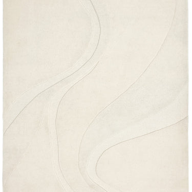 Olsen Glide Bohomian Hand Carved Sustainably New Zeland Wool Cream White Rug