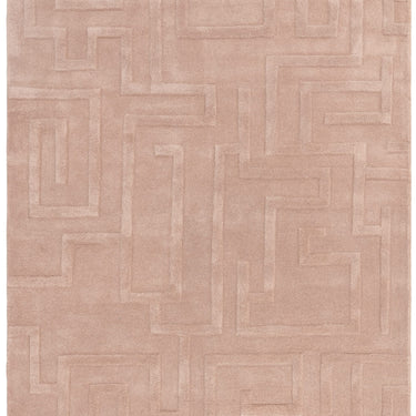 Maze Wool Rug Hand Tufted Modern Classic in Blush Pink