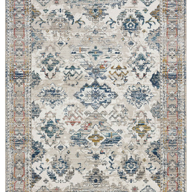 URCO Nova Lilian Cream Distressed Kilim Polypropylene Persian Traditional Vintage Hallway Runner Rug