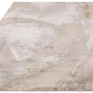 Asiatic London Stellar ST02 Marbled Beige Natural Polypropylene Abstract Textured Rug