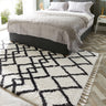 Origins Morocco Tribal Tasseled Ivory Polypropylene Shaggy Berber Moroccan Rug - Medium 120x170 cm (4'x5'6")