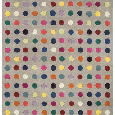 Funk Spotty Hand Tufted Wool Multi Coloured Rug Hall Runner Round