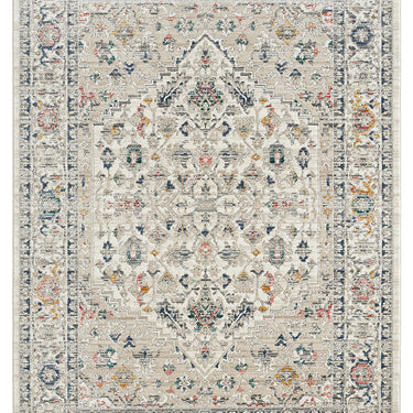 URCO Nova Nico Cream Polypropylene Traditional Vintage Bordered Rug