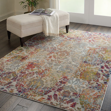 Nourison Ankara Vintage Antique Traditional ANR06 Rug Runner Round in Ivory Orange