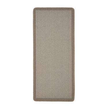 My Stain Resistant Durable Stone Beige Stripe Washable Non-Slip Polypropylene Striped Doormat - Runner 67x150 cm (2'3"x5')