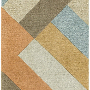 Reef Big Zig RF03 Geometric Pattern Hand Tufted Rug Hallway Runner in Coral