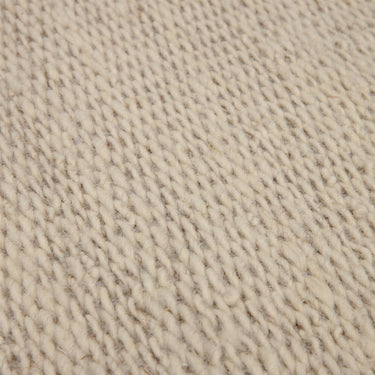 Asiatic London Lima Natural Weaves Sand Beige Contrasting Edge Hand-Woven Wool Cotton Textured Rug