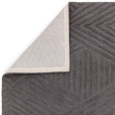 Hague Modern Hand Made Wool Rug in Charcoal