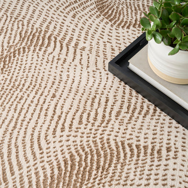 DKNY Central Park West DK001 Beige Brown Jute Abstract Textured Rug