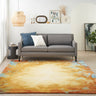 Prismatic PRS29 Hand-Tufted New Zealand Wool and Silk Pictorial Pattern Gold Multicolour Rug - 114 x 175 cm (3'9"x5'9")