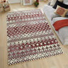 Consept Looms Somerset SOM104 Tribal Pattern White Terracotta Polypropylene Traditional Geometric Rug - Medium 120x170 cm (4'x5'6")