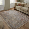 Consept Looms Legacy LEG03 Medallion Classic Beige Rust Cotton Persian Oriental Traditional Round Rug - Medium 120x180 cm (4'x6')