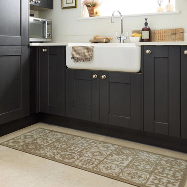 My Pattern Mediterranean Tile Washable Non-Slip Floral Doormat