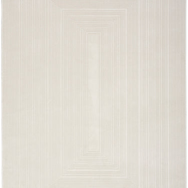 Calvin Irradiant IRR02 Ivory Geometric Textured Modern Rug