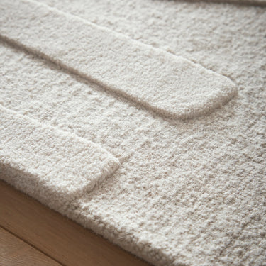 Origins Sculptured Stone Oatmeal Tufted Beige Wool Textured Modern Rug