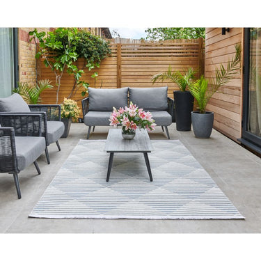 Jazz Indoor Outdoor Rug Garden Bedroom Living Room Patio Geometric Flatweave Rug by Concept Looms