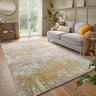 Consept Looms Rossa ROS03 Ivory Gold Polypropylene Abstract Modern Rug - Medium 120x170 cm (4'x5'6")