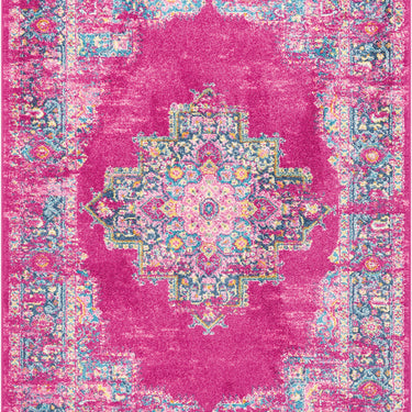 Nourison Passion PSN03 Traditional Medallion Persian Rug in Fuchsia