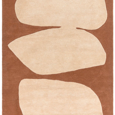 Asiatic London Canvas Collage Retro Tufted Brown Handmade Wool Abstract Geometric Rug