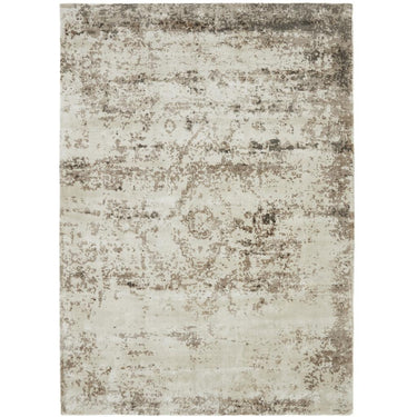 Origins Persia Soft Silky Viscose Abstract Art Rug in Gold, Mocha Cloud, Fossil Mist, Cloud and Midnight Oyster