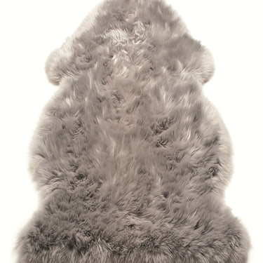 Luxuriously Real Silver Sheepskin Rug - Single: 60 x 90 cm → 2' x 3'