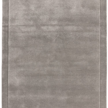 Asiatic London Rise Soft Silky Shiny Silver Hand-Carved Wool Viscose Cotton Rug