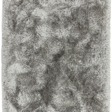 Plush Plain Shaggy High Pile Thick Silky Fluffy Soft Hand Woven Silver Rug
