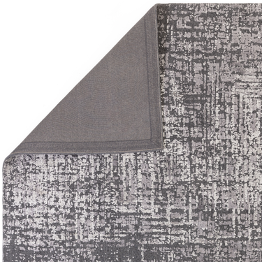 Torino Abstract Rug for Living Room Bedroom Dining Room Wool Viscose Rug in Charcoal