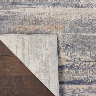Nourison Rustic Textures RUS04 Beige Grey Jute Polypropylene Abstract Textured Hallway Runner Rug