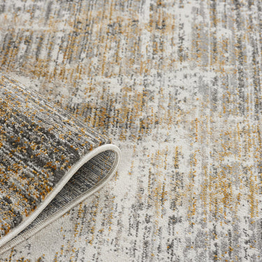 Delta Theta Cream Vintage Abstract Textured Distressed Rug