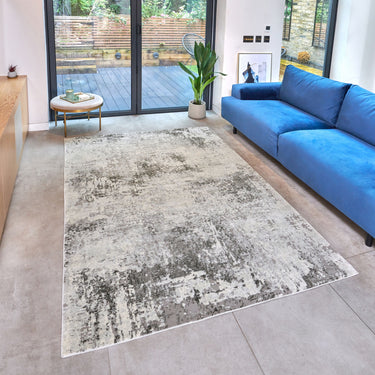 Rossa ROS03 Modern Abstract Rug in Grey