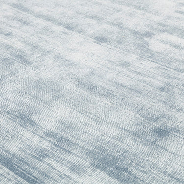 Blade Plain Silky Hand Woven Viscose Soft Shiny Rug Runner in Airforce Blue