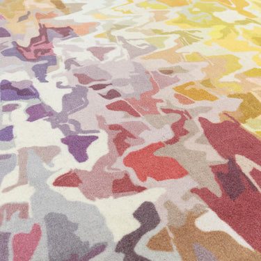 Vision Stipple Wool Ombre Effect Hand Tufted Short Pile Modern Abstract Rug in Multi Colours
