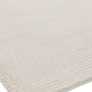 Bellagio Modern Plain Loop Striped Shiny Viscose Hand Woven White Rug in Medium 120x180 cm (4'x6')