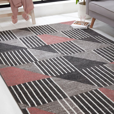 Modern Regency Spire Geometric Rug in Ochre 120x170 cm
