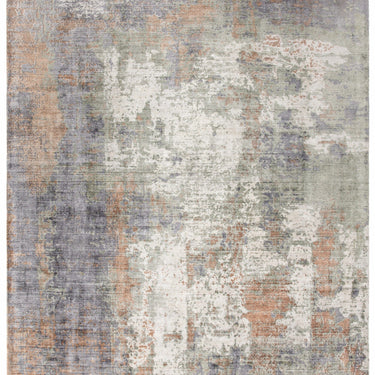 Gatsby Modern Abstract Shiny Viscose High Quality Hand Woven Coral Orange Rug