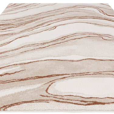Asiatic London Mirage Quartz Marbled Texture Terra Natural Polypropylene Abstract Textured Rug
