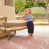 Origins Bloom Pure Tufted Blush Pink Handmade Wool Abstract Geometric Round Rug 160x160 cm