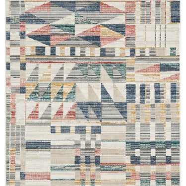 Delta Tau Multi Coloured Geometric Modern Soft Rug - Large 160x230 cm (5'3"x7'7")