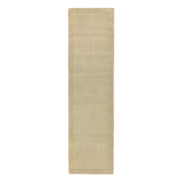 York 100% Wool Rug Hand Made Modern Plain Bordered Rug in Beige