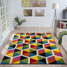 Spectra Sanibel Bright Multi Coloured Polypropylene Geometric Textured Rug - Small 80x150 cm (2'6"x5')