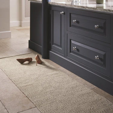 Origins Estelle Wool Flatweave Hand Woven Rug Hallway Runner in Natural