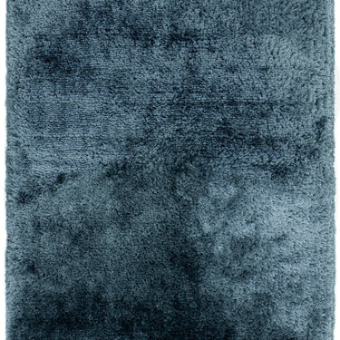 Plush Plain Shaggy High Pile Thick Silky Fluffy Soft Hand Woven Airforce Blue Rug in Medium Size 120 x 170 cm