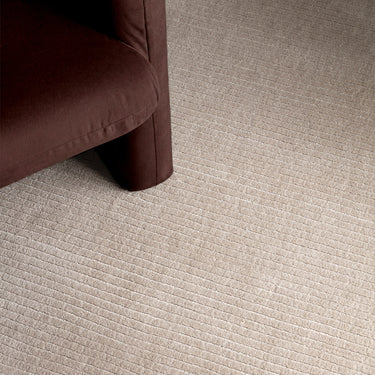 Rowan Oyster Hand-Woven Soft Silky Striped Rug