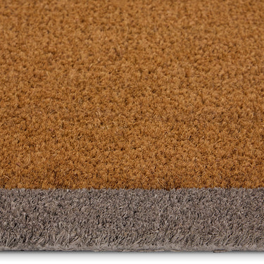 My Printed Coir Border Taupe Indoor Outdoor Non-Slip Bordered Doormat